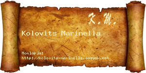 Kolovits Marinella névjegykártya